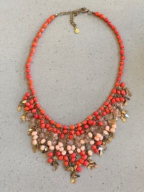 Multi-layered statement piece; mix of coral, peach, and orange (LIKE NEW)